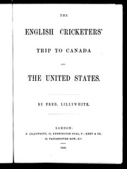 Cover of: The English cricketers' trip to Canada and the United States