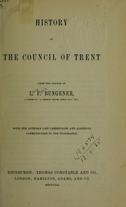 Cover of: History of the Council of Trent by Félix Bungener