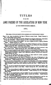 Cover of: Statutes at Large of the State of New York: Comprising the Revised Statutes ...