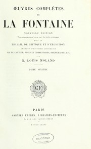 Cover of: Oeuvres complètes de La Fontaine by Jean de La Fontaine