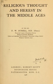 Cover of: Religious thought and heresy in the Middle Ages
