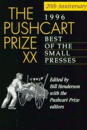 Cover of: The 1996 Pushcart Prize XX | Bill Henderson