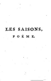 Cover of: Les saisons: poëme