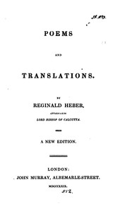 Cover of: Poems and translations