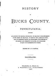 Cover of: History of Bucks County, Pennsylvania: Including an Account of Its Original ... by 
