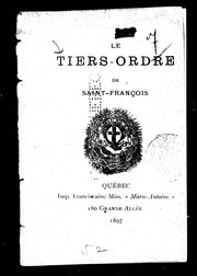 Cover of: Le Tiers-Ordre de Saint-François