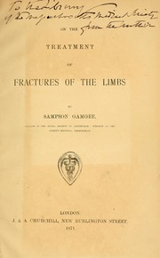 Cover of: On the treatment of fractures of the limbs