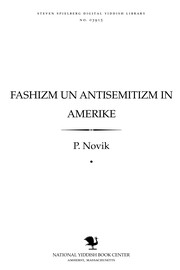 Cover of: Fashizm un anṭisemiṭizm in Ameriḳe