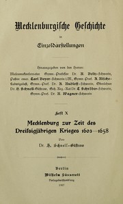 Cover of: Mecklenburg zur Zeit des Dreissigjährigen Krieges, 1603-1658