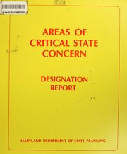 Cover of: Areas of critical state concern | 