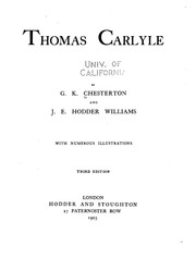 Cover of: Thomas Carlyle by Gilbert Keith Chesterton