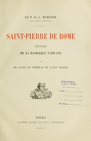 Cover of: Saint-Pierre de Rome by Daniel Antonin Mortier