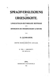 Cover of: Sprachvergleichung und urgeschichte. by Otto Schrader, Otto Schrader