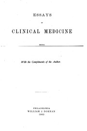 Cover of: Essays on Clinical Medicine by Beverley Robinson