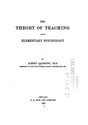 Cover of: The Theory of Teaching and Elementary Psychology by Albert Salisbury, Albert Salisbury