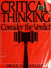 Cover of: Critical thinking: consider the verdict