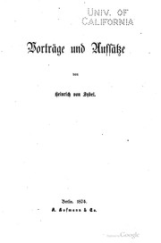 Cover of: Vorträge und Aufsätze