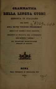 Cover of: Grammatica della lingua otomì by Luis Neve y Molina