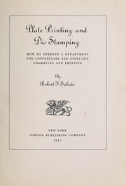 Plate printing and die stamping by Robert Francis Salade