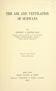 Cover of: The air and ventilation of subways