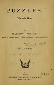 Cover of: Puzzles old and new by Professor Hoffmann