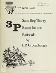 Cover of: Sampling theory, examples, and rationale
