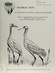 Cover of: Status of greater sandhill cranes in Piceance Basin by Michael H Getman