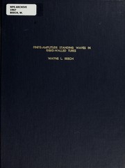 Cover of: Finite-Amplitude Standing Waves in Rigid-Walled Tubes