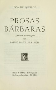 Cover of: Prosas bárbaras