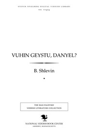 Cover of: Ṿuhin geysṭu, Danyel?: roman