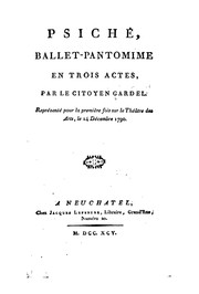 Cover of: Psiché, ballet-pantomime en trois actes ...