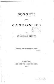 Cover of: Sonnets and Canzonets by Amos Bronson Alcott