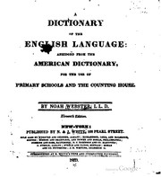 Cover of: A dictionary of the English language: abridged from the American dictionary, for the use of primary schools and the counting house.
