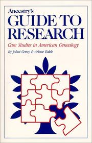 Cover of: Ancestry's guide to research: case studies in American genealogy