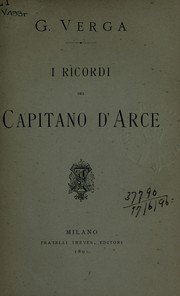 Cover of: I ricordi di Capitano d'Arce