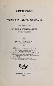 Cover of: Addresses to young men and young women