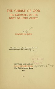 Cover of: The Christ of God