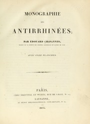 Cover of: Monographie des antirrhinées