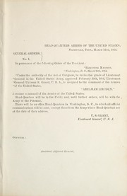 Cover of: General orders by Ulysses S. Grant