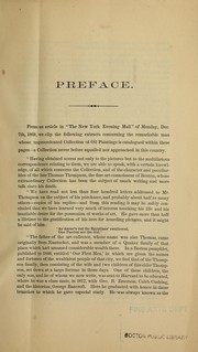 Executrix's sale of Mr. Thomas Thompson's extensive and valuable collection of ancient and modern pictures by Henry H. Leeds & Miner (Firm)