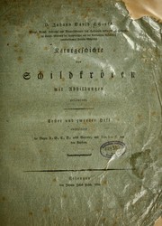 Cover of: D. Johann David Schöpfs königl. Preuss. hofraths ... Naturgeschichte der Schildkröten by Johann David Schöpf