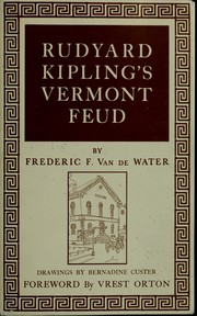 Cover of: Rudyard Kipling's Vermont feud by Frederic Franklyn Van de Water