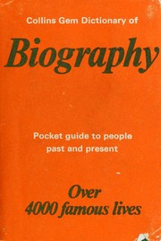 Cover of: Collins gem dictionary of biography by edited by James Mallory.