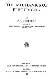 Cover of: The mechanics of electricity by Frederick Joaquim Barbosa Cordeiro