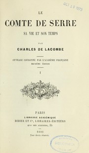 Le Comte de Serre by Charles de Lacombe