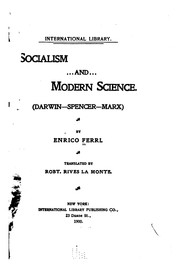 Cover of: Socialism and modern science. (Darwin, Spencer, Marx) by Ferri, Enrico