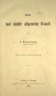 Cover of: Ueber das nächste allgemeine Concil