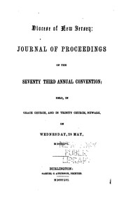 Cover of: Journal of the ... Annual Convention, Diocese of New Jersey by Episcopal Church Diocese of New Jersey . Convention, Diocese of New Jersey , Episcopal Church