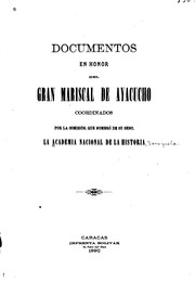 Cover of: Documentos en honor del Gran Mariscal de Ayacucho