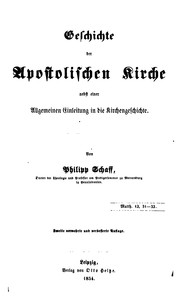 Cover of: Geschichte der Apostolischen Kirche, nebst einer allgemeinen Einleitung in die Kirchengeschichte.